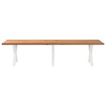 vidaXL Table à manger marron clair bois de chêne massif rectangulaire