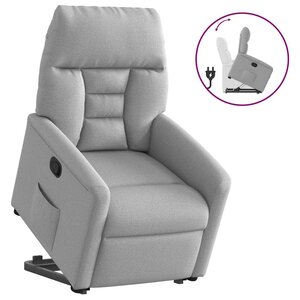 vidaXL Fauteuil inclinable gris nuage tissu