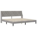 vidaXL Cadre de lit avec tête de lit Gris clair 180 x 200 cm Velours