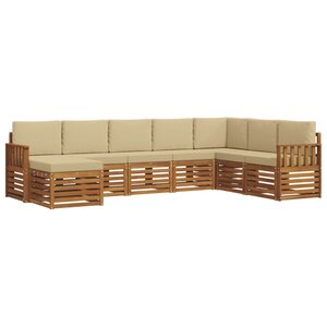 vidaXL Ensemble de canapés d'extérieur 8 Pièces Naturel et Beige