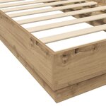 vidaXL Cadre de lit avec LED Chêne artisanal 80 x 200 cm