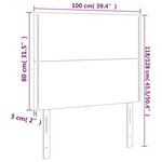 vidaXL Têtes de lit 2 Pièces Gris clair 100x5x78/88 cm Velours