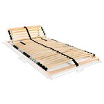 vidaXL Sommiers à lattes sans matelas 2 Pièces avec 28 lattes 70x200 cm