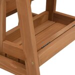 vidaXL Escabeau pliable Bois de sapin massif