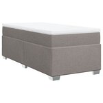 vidaXL Sommier à lattes de lit avec matelas Taupe 80x200 cm Tissu