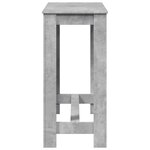 vidaXL Table de bar gris béton 102x50x103 5 cm bois d'ingénierie