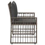 vidaXL Banc extérieur 2 -Seater 116 x 55 x 82 cm Acier et Rattan Poly