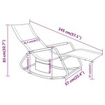 vidaXL Chaise longue acier et textilène gris