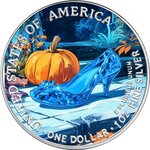 Pièce de monnaie en Argent 1 Dollar g 31.1 (1 oz) Millésime 2024 Liberty Tales CINDERELLA