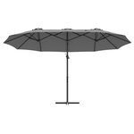 vidaXL Parasol cantilever de jardin Anthracite 372 x 198 x 253 cm