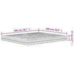 vidaXL Matelas en mousse blanc 180x200 cm dureté H2 H3