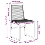 vidaXL Chaises de jardin 2 Pièces Noir 48 x 55 x 89 5 cm Rotin