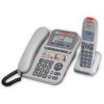 Pack trio téléphone senior filaire amplifié et touches de mémoires directes amplicomms powertel 2880