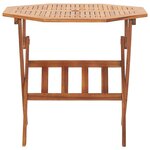 vidaXL Table pliable de jardin 90x75 cm Bois d'acacia massif