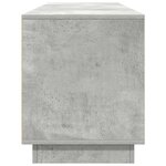 vidaXL Meuble TV avec lumières LED gris béton 193 5x41x50 cm