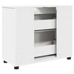 vidaXL Cabinet de salle de bain avec tiroir Blanc 76 5 x 35 x 64 cm