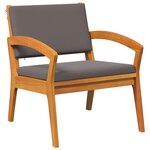 vidaXL Ensemble Bistro 4 Pièces avec Coussins - Bois Massif d'Acacia
