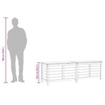 vidaXL Boîte de rangement de jardin marron bois massif de sapin