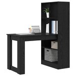 vidaXL Bureau Chêne noir 122 x 67 x 145 cm Bois d'ingénierie