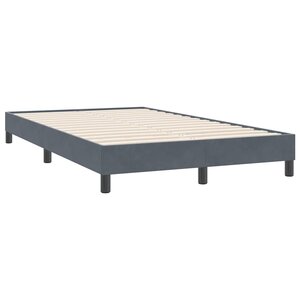 vidaXL Cadre de lit sans matelas gris foncé 120x220 cm velours