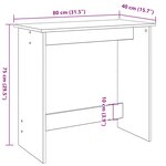 vidaXL Bureau Noir 80x40x75 cm Aggloméré