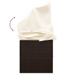 vidaXL Lit de salon d'extérieur toit et coussins Marron Résine tressée