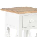 vidaXL Table d'appoint Blanc 27 x 27 x 65 5 cm Bois