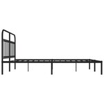 vidaXL Cadre de lit métal avec tête de lit noir 183x213 cm