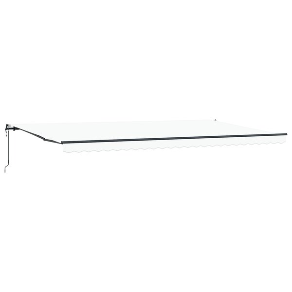 store rétractable automatique vidaXL blanc 600x350 cm