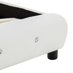 vidaXL Cadre de lit sans matelas blanc similicuir 135x190 cm