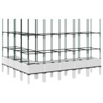 vidaXL Jardinière avec treillis blanc 200x160x142 5 cm PP