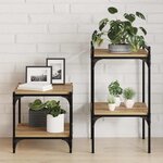 vidaXL Étagère à livres 4 Pièces Marron 40 x 40 x 1 5 cm