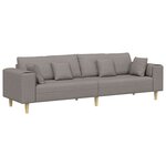 vidaXL Sofa en tissu avec coussin Taupe 208 cm tissu