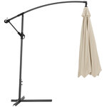 Tectake Parasol 350 cm avec housse de protection - beige