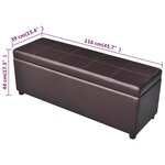 vidaXL Long banc de rangement Bois Marron