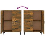 vidaXL Buffet chêne fumé 69 5x34x90 cm bois d'ingénierie