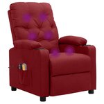vidaXL Fauteuil électrique de massage Bordeaux Tissu