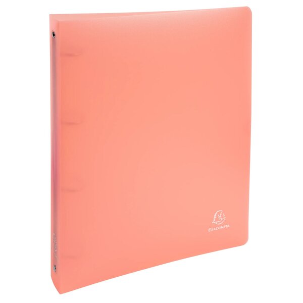 Classeur 4 Anneaux 30 Mm Polypropylène Chromaline Pastel - A4 Maxi - Corail - X 15 - Exacompta