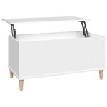 vidaXL Table basse Blanc 90x44 5x45 cm Bois d'ingénierie