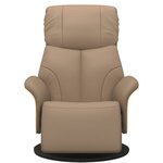 vidaXL Fauteuil inclinable avec repose-pieds cappuccino similicuir