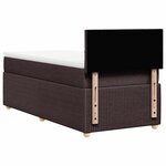 vidaXL Sommier à lattes de lit avec matelas Marron foncé 100x200 cm