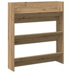 vidaXL Armoire à chaussures murale chêne artisanal bois d'ingénierie