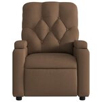 vidaXL Fauteuil de massage inclinable Marron Tissu
