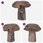 vidaXL Tabouret Naturel 35 x 35 x 35 cm Bois de teck massif