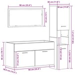 vidaXL Ensemble de meubles salle de bain 3 Pièces bois d'ingénierie