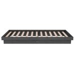 vidaXL Cadre de lit sans matelas gris bois massif