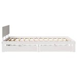 vidaXL Cadre de lit avec tiroirs sans matelas blanc 140x200 cm
