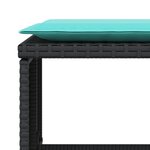 vidaXL Chaise de jardin avec tabouret noir résine tressée