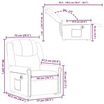 vidaXL Fauteuil inclinable électrique noir brillant similicuir