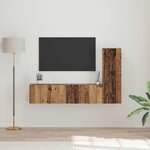 vidaXL Ensemble meuble TV 3 Pièces Bois ancien 60 x 30 x 30 cm